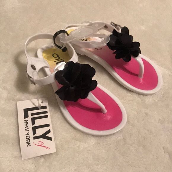NWT Lilly of New York Floral Sandals - Size 9 - Picture 2 of 7